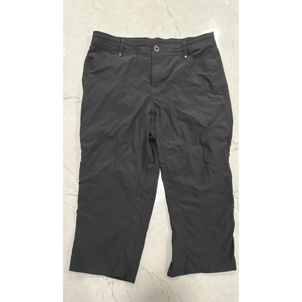 Kuhl Women's Crop Pants Dark Gray Size 12 Button Outdoor Hiking
